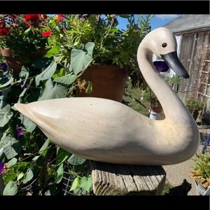 Hand carved swan / decoy